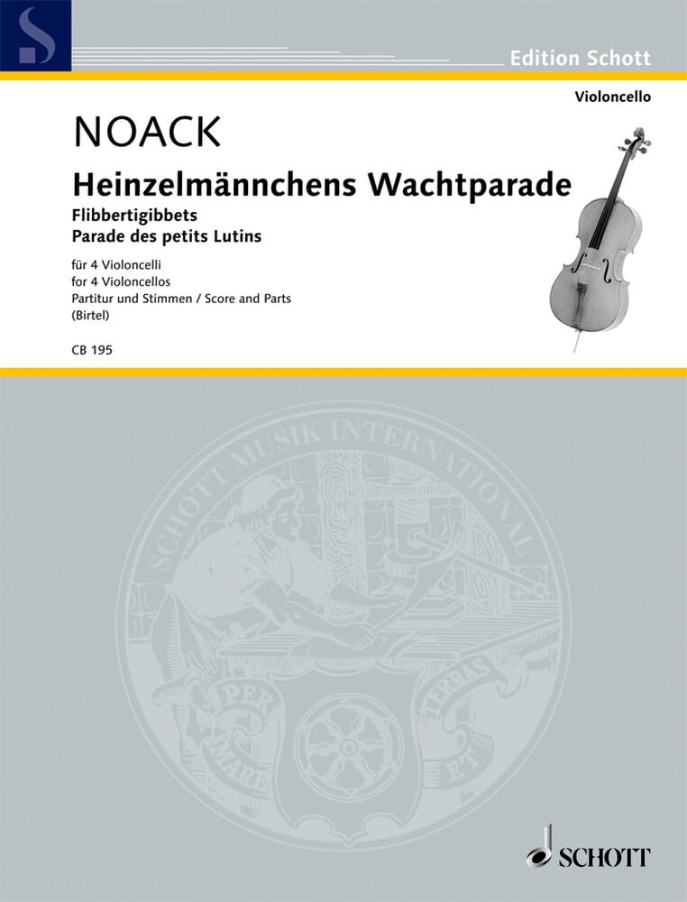 Parade des Petits Lutins: op. 5. 4 cellos. Partition et parties. book