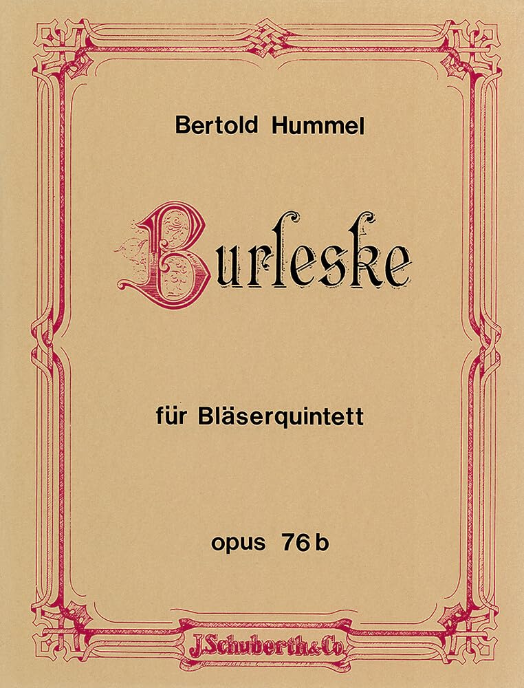 Burleske: op. 76b. Bläserquintett. Partitur und Stimmen. Sheet Music
