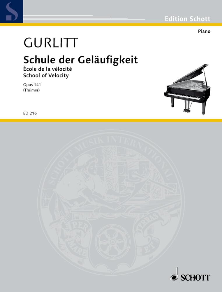 Schule der Geläufigkeit: für Anfänger. op. 141. Klavier. (Edition Schott) Arts & Music