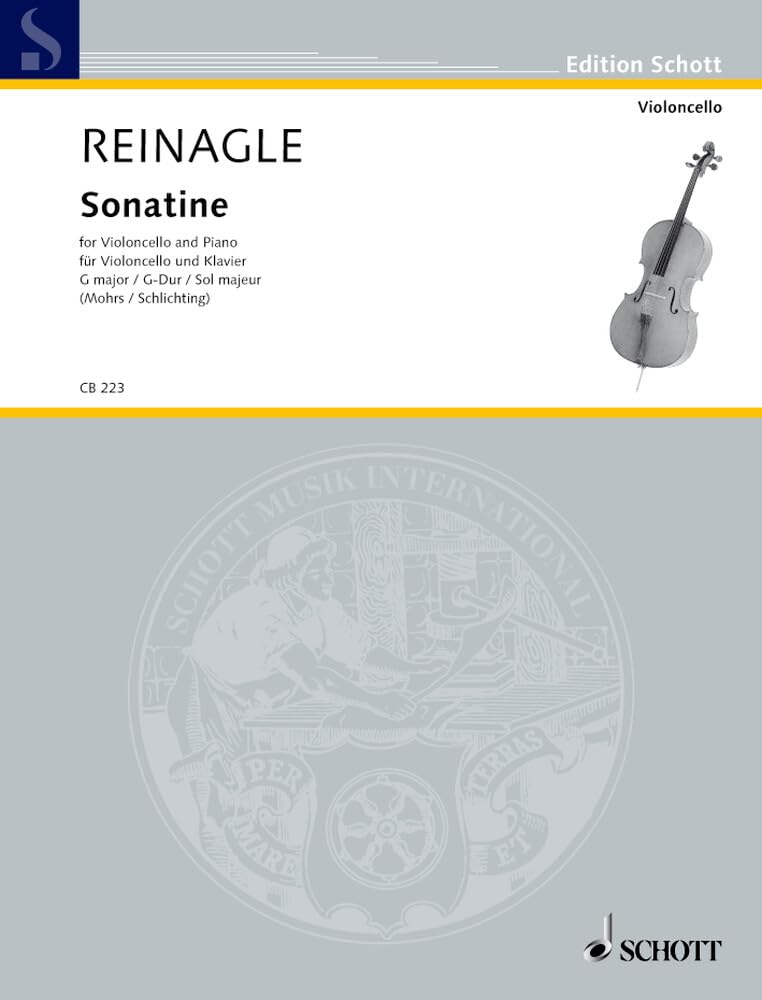 Sonatine G-Dur: aus: Progressive lessons for the Violoncello. Violoncello und Klavier. (Cello-Bibliothek) Sheet Music