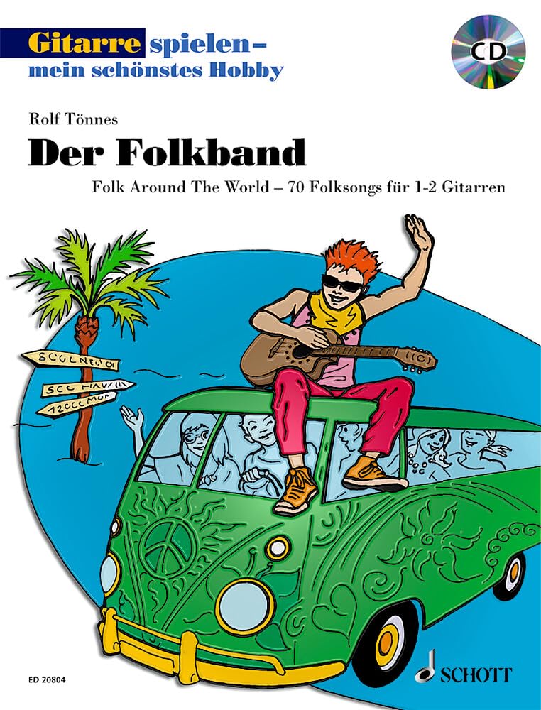 Der Folkband: Folk Around The World - 70 Folksongs für 1-2 Gitarren. 1-2 Gitarren. (Gitarre spielen - mein schönstes Hobby) Pop culture Books