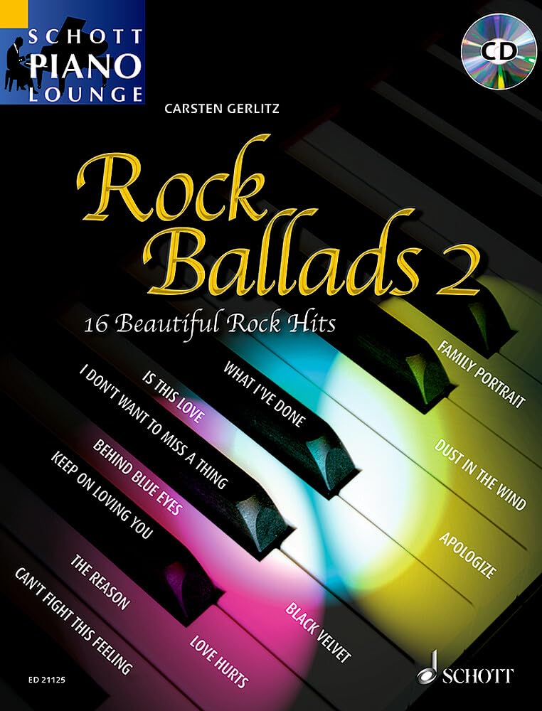 Rock Ballads 2: 16 Beautiful Rock Hits. Klavier. (Schott Piano Lounge) Art & Literature