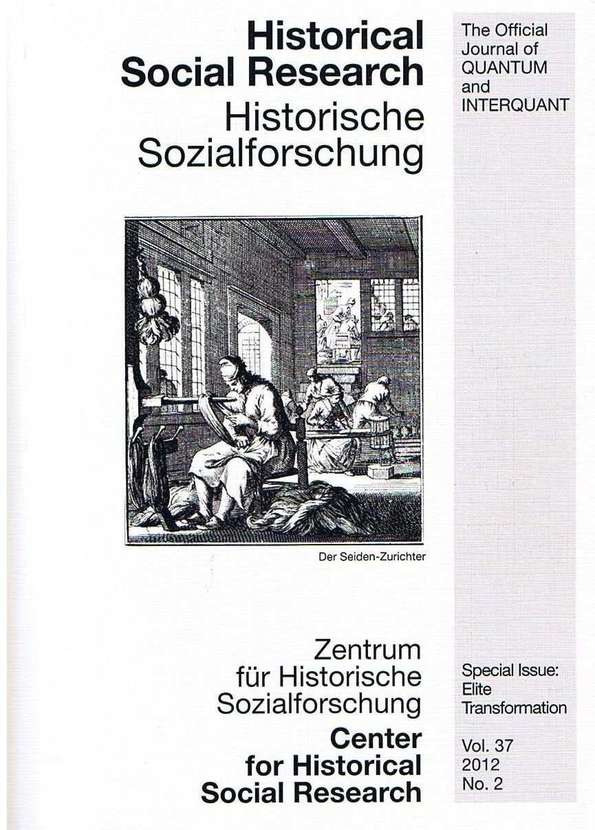 Historical Social Research, Vol. 37 2012 No. 2: Special Issue - Elite Transformation Books