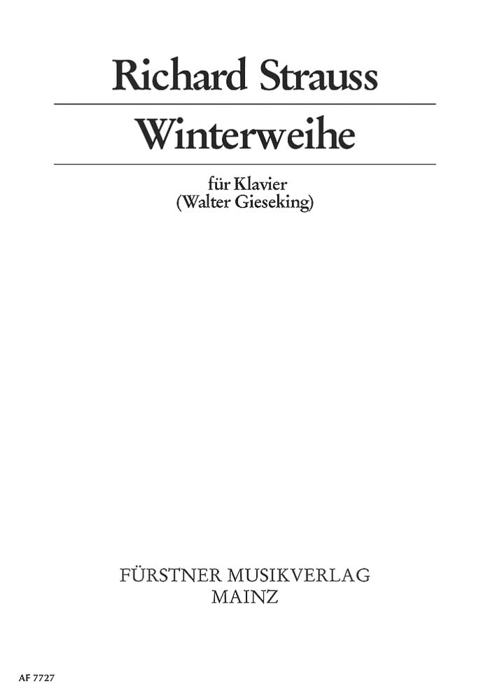 Ausgewählte Lieder: Nr. 4 Winterweihe. op. 48/4. Klavier. Sheet Music