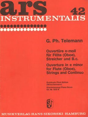 Ouvertüre (Suite): für Flöte (Oboe), Streicher und B.c.. TWV 55:e10. strings. Jeu de parties. Books