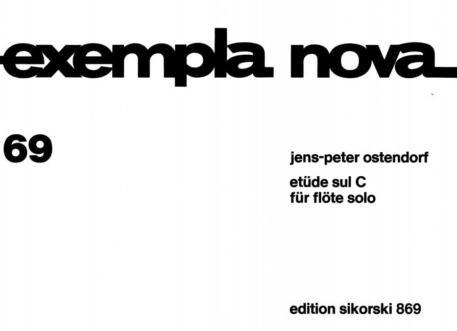 Etüde sul C: für Flöte solo. 69. flute. book