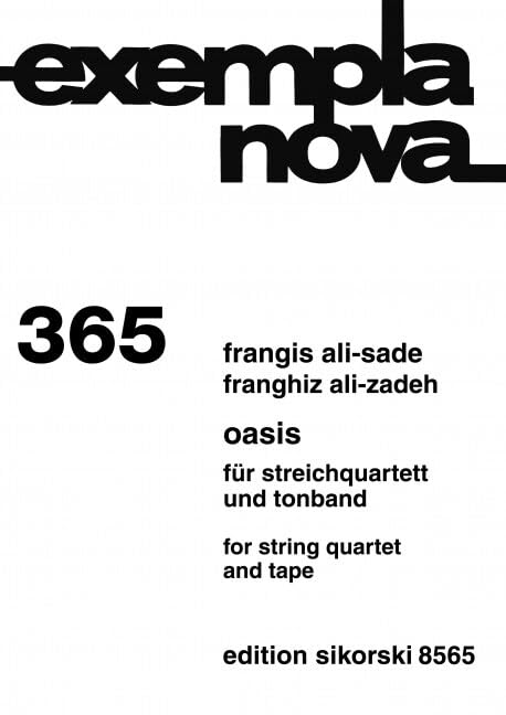 Oasis: für Streichquartett und Tonband. 365. string quartet. Partition et parties. Books