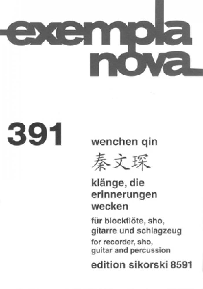 Klänge, die Erinnerungen wecken: für Blockflöte, Sho, Gitarre und Schlagzeug. 391. recorder, Sho, guitar, percussion. Partition d'étude. Books
