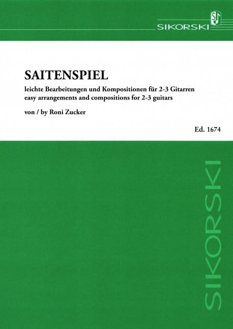 Saitenspiel: Leichte Bearbeitungen und Kompositionen für 2 bis 3 Gitarren. 2-3 guitars. Partition d'exécution. Sheet Music