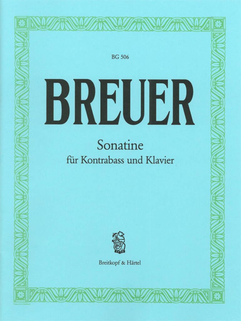 Sonatine für Kontrabass und Klavier (BG 506) Sheet Music