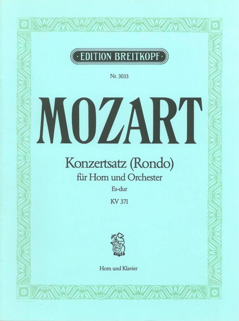 Konzert-Rondo Es-dur KV 371 - Ausgabe für Horn und Klavier (EB 3033) Arts & Music