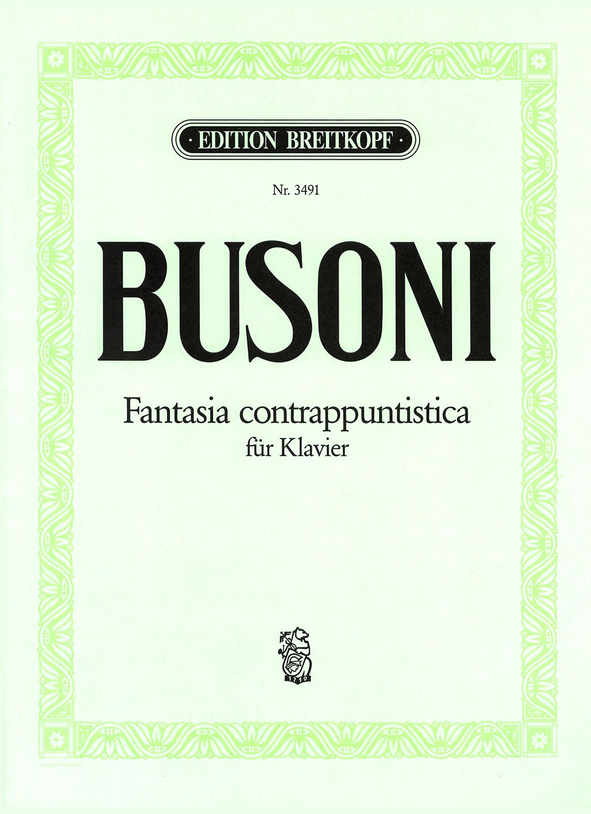 FANTASIA CONTRAPPUNTISTICA PIANO Sheet Music