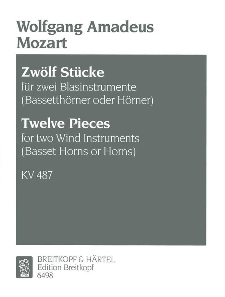 12 Duos KV 487 (496a) für 2 Bassetthörner (2 Hörner ) (EB 6498) Sheet Music