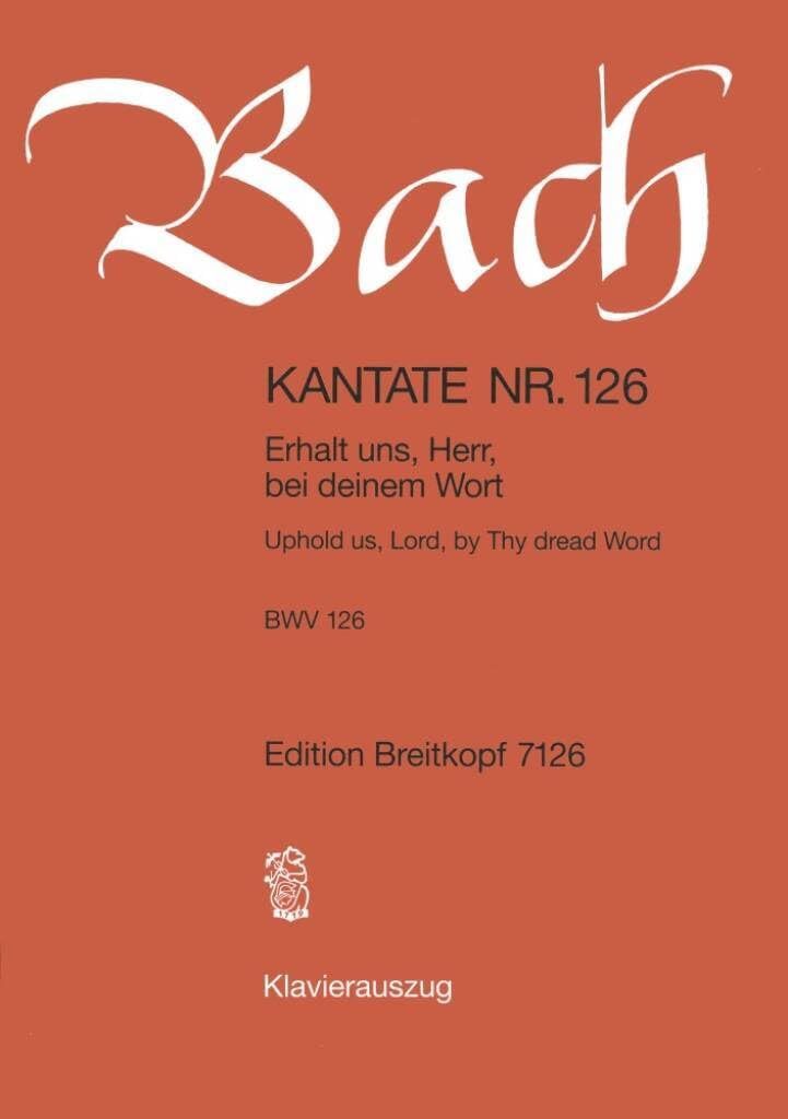 Kantate BWV 126 Erhalt uns, Herr, bei deinem Wort - Klavierauszug (EB 7126) Sheet Music