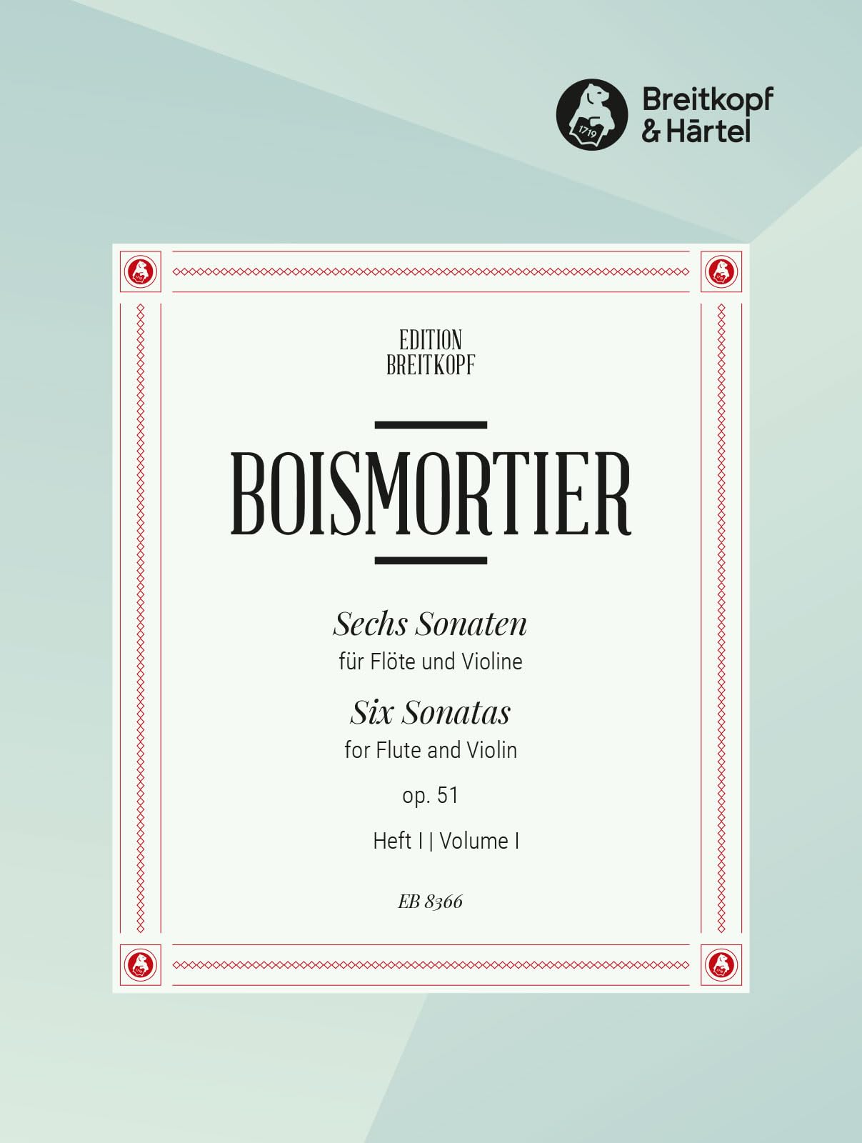 6 Sonaten für Flöte und Violine op. 51 Heft 1 (EB 8366) Sheet Music