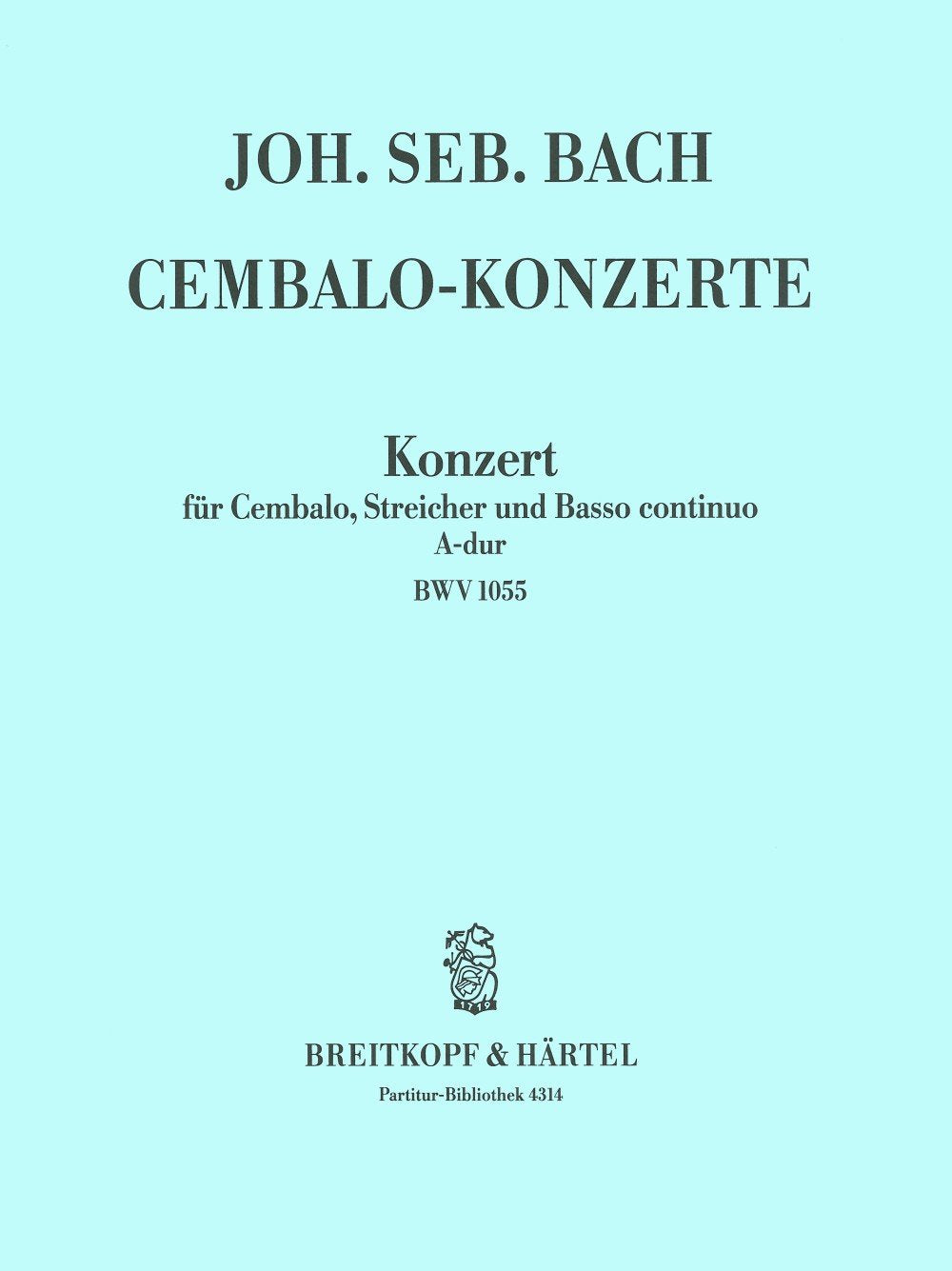 CEMBALOKONZERT A-DUR BWV 1055 Sheet Music
