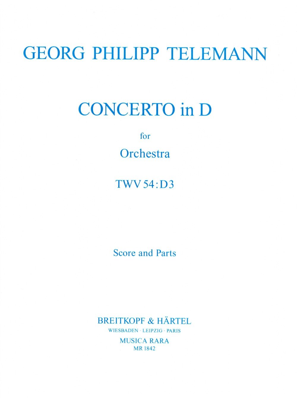CONCERTO IN D NR. 1 Sheet Music