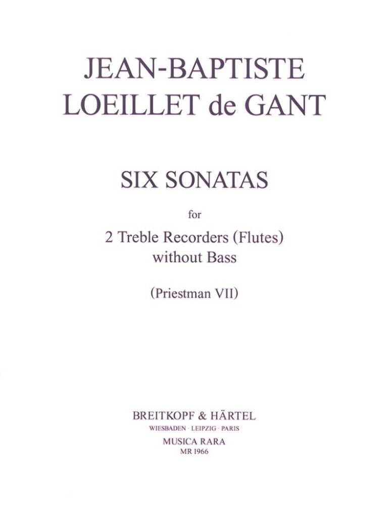 6 Sonaten - Priestman VII - Stimmensatz (MR 1966) Sheet Music