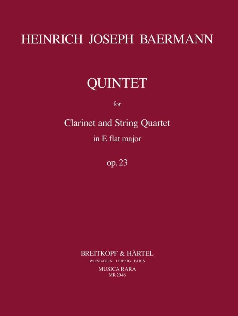 Quintett Es-dur op. 23 für Klarinette, 2 Violinen, Viola, Cello - Stimmensatz (MR 2046) Sheet Music
