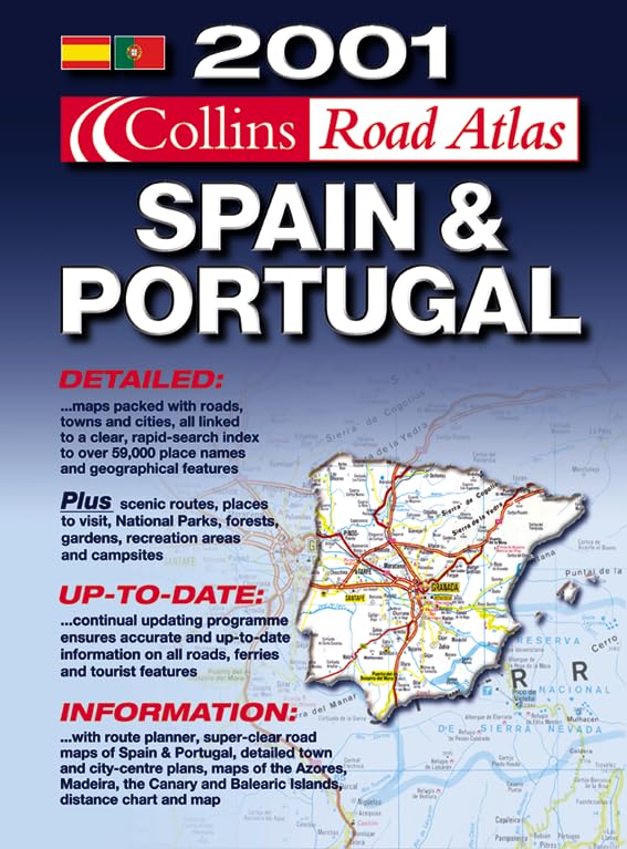 2001 Collins Road Atlas Spain and Portugal book