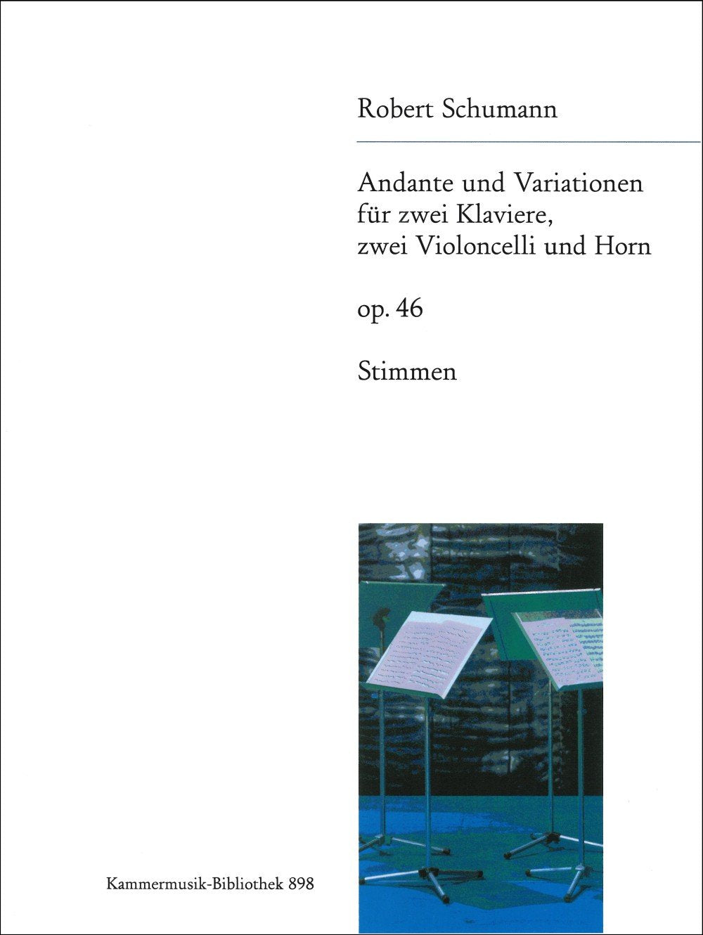Andante und Variationen op. 46 für 2 Klaviere, 2 Celli und Horn - Stimmensatz (KM 898-30) Sheet Music