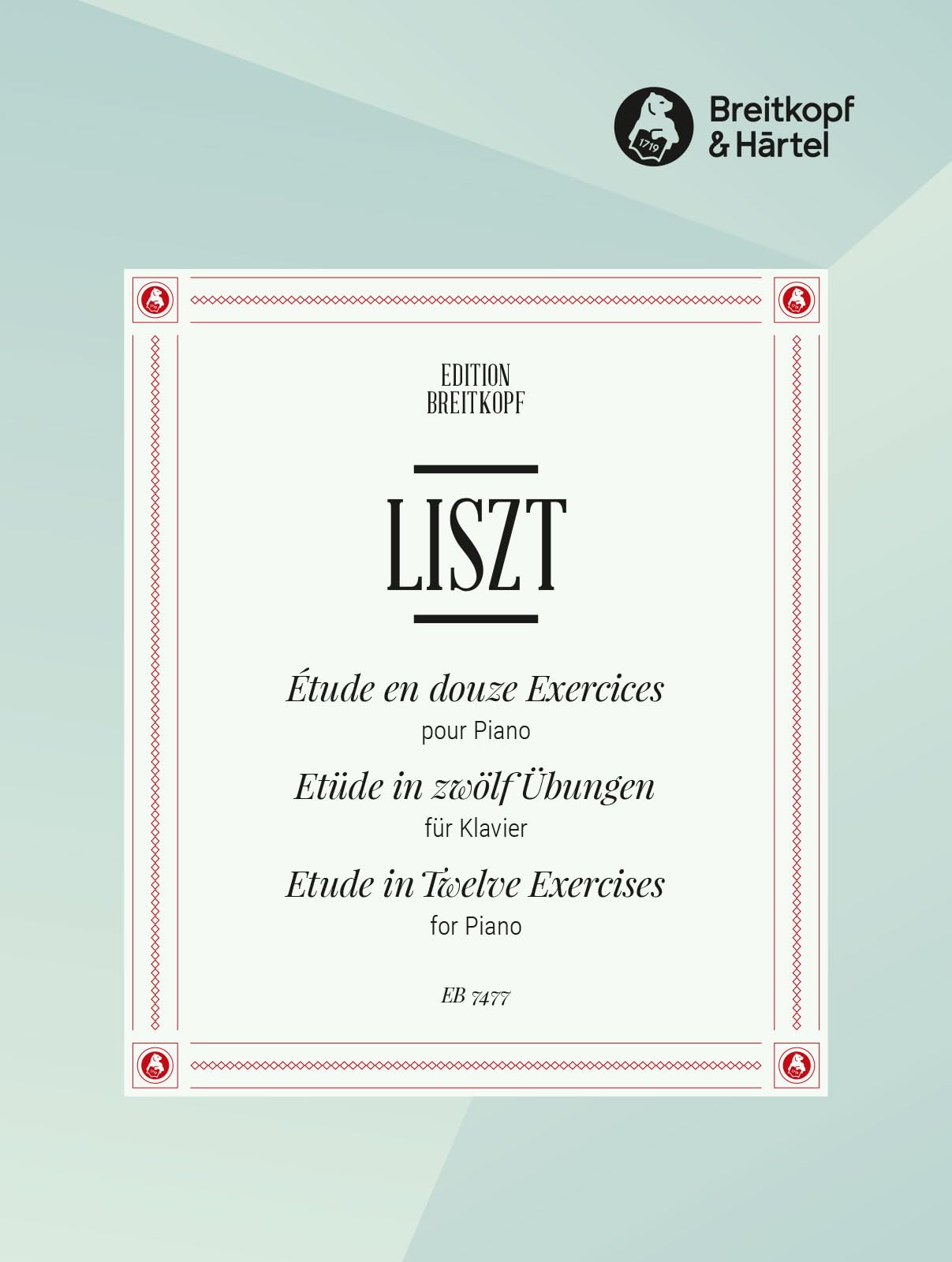 Etude en Douze Exercices Piano: Klavier Sheet Music