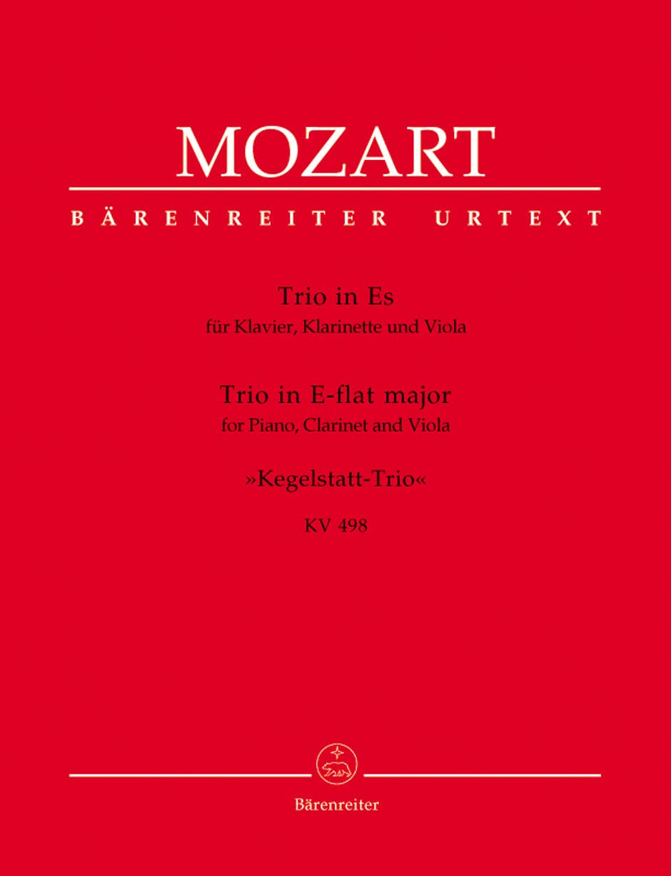 Trio K498 Kegelstatt Pno, Clar(Vln),Vla - SET book