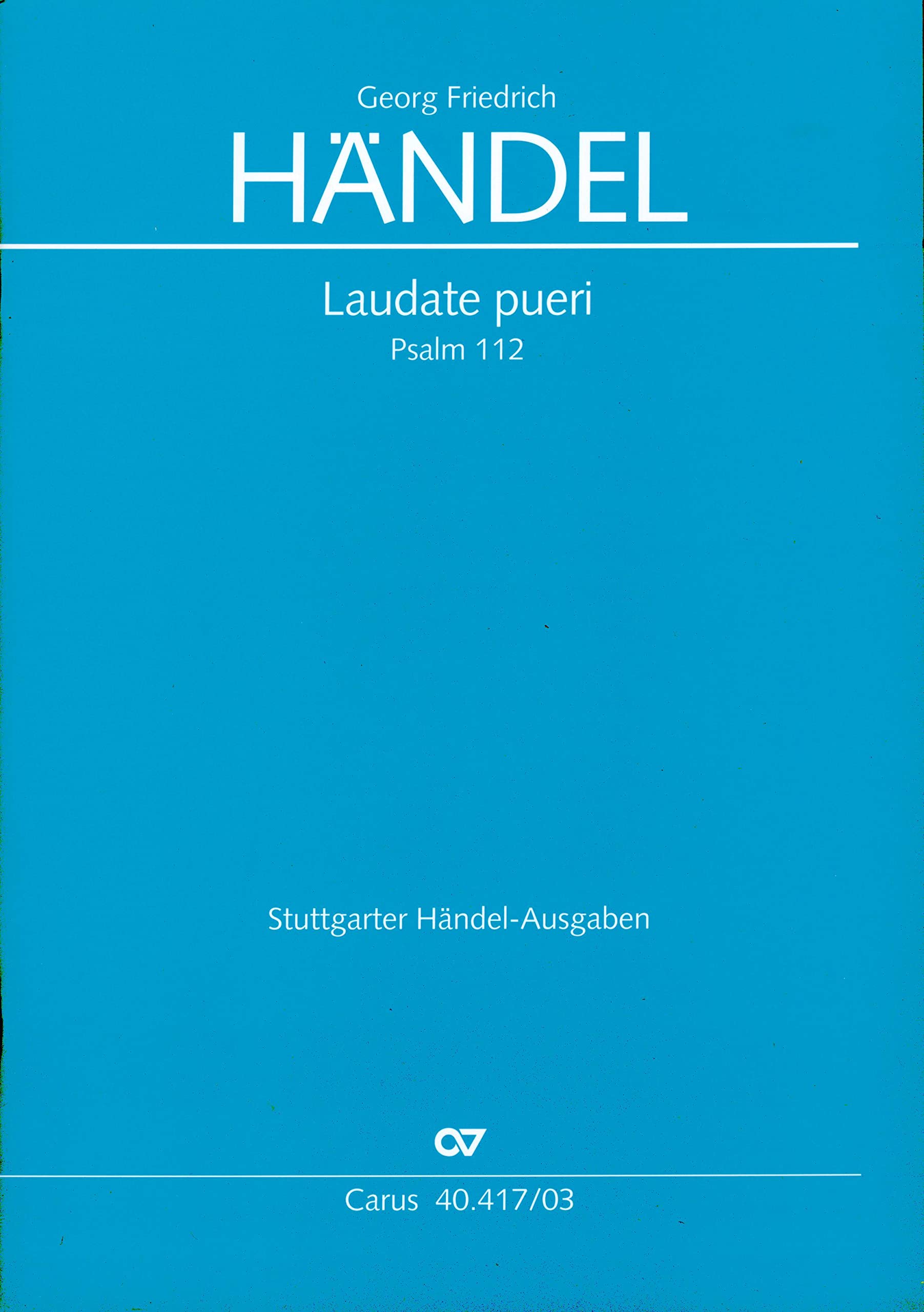 Laudate pueri (Klavierauszug): HWV 237 Sheet Music