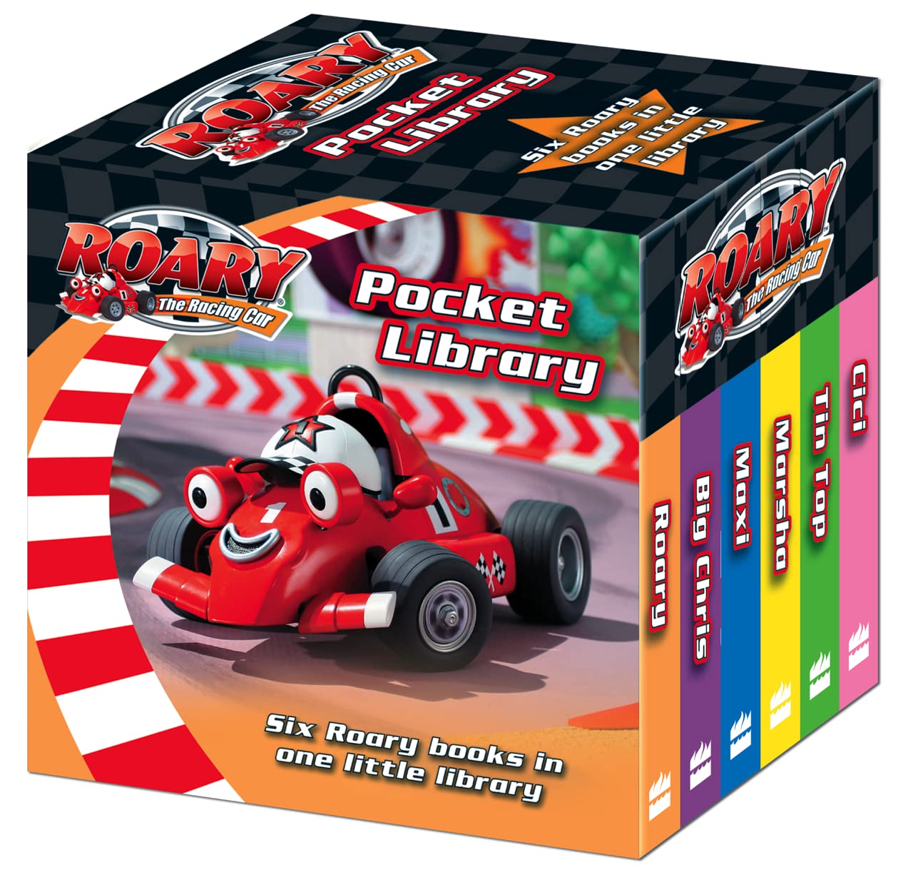 Roary the Racing Car, Pocket Library, TV tie-in, 6 Vols.: Six Roary books in one little library Leisure & Fun