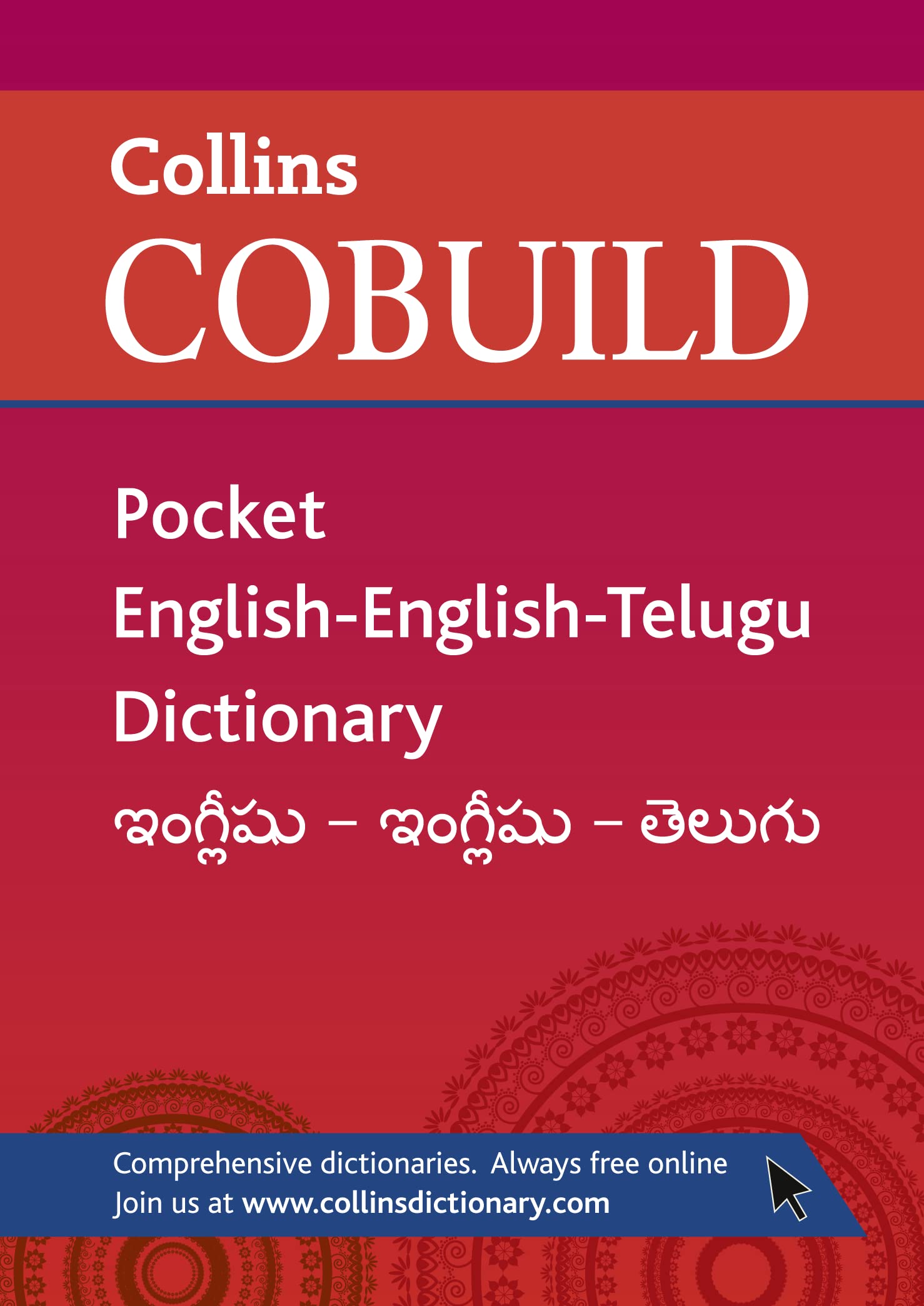 Collins Cobuild Pocket English-English-Telugu Dictionary Foreign Languages ​​& Dictionaries