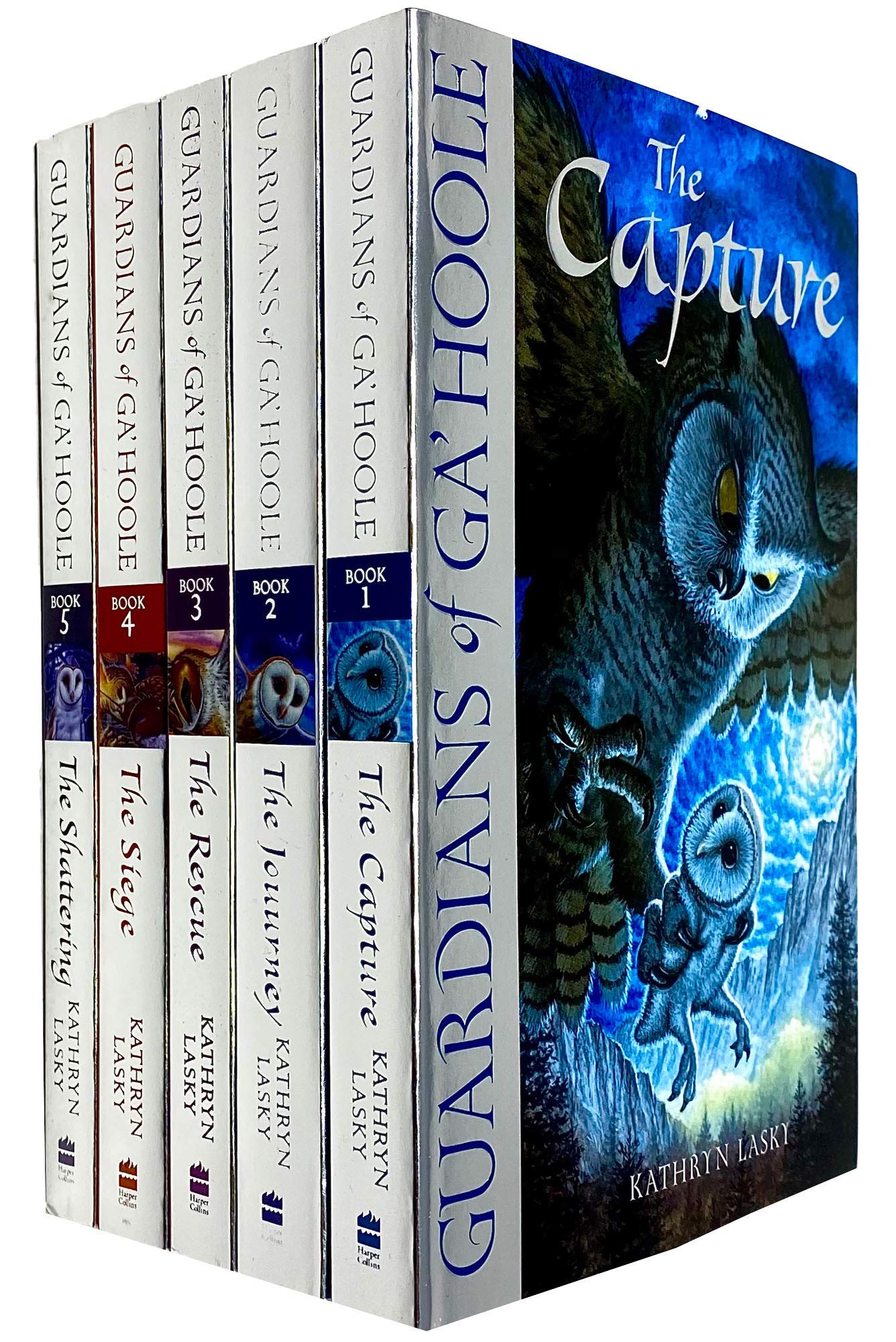 Guardians Of Ga'hoole Series Books 1 - 5 Collection Set by Kathryn Lasky (The Capture, The Journey, The Rescue, The Siege & The Shattering) Fiction