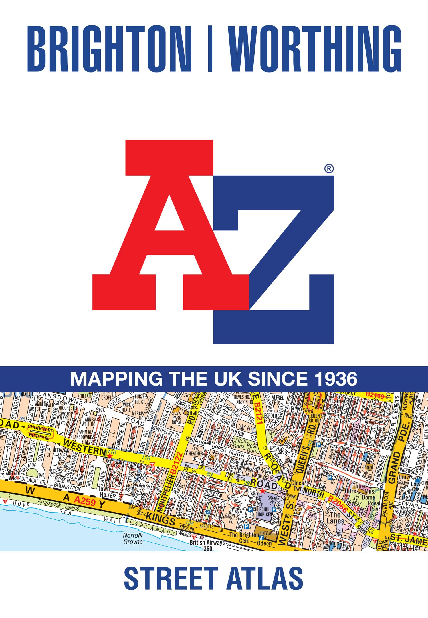 Brighton and Worthing A-Z Street Atlas Geology & Geography
