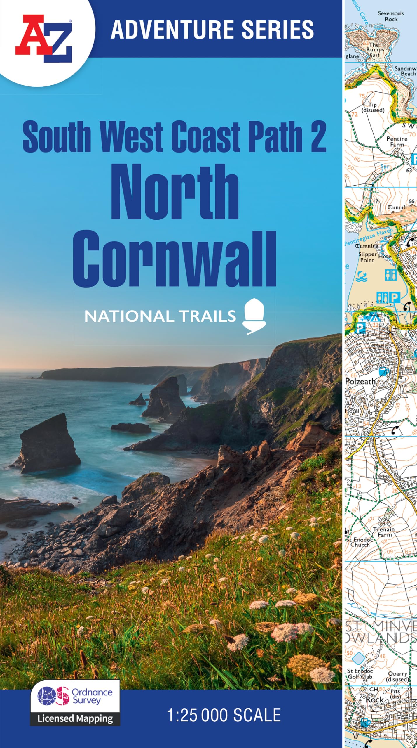 South West Coast Path 2 – North Cornwall: with Ordnance Survey mapping (A -Z Adventure Series) Leisure, Home & Garden