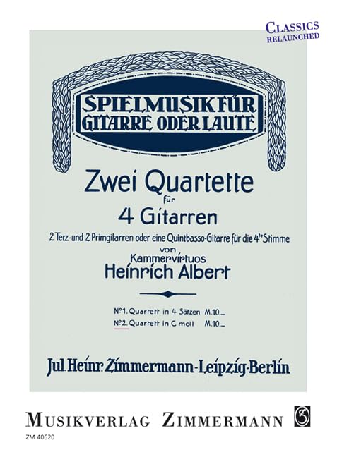 Quartett Nr. 2 in c-Moll: 4 Gitarren. Stimmensatz. (Classics Relaunched) Sheet Music