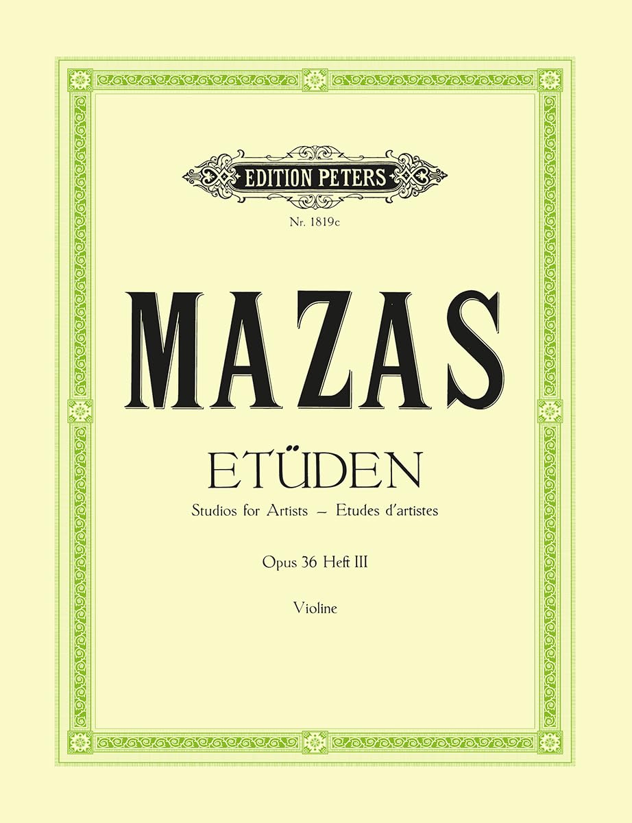 Etudes artistes 3 op.36 violon book