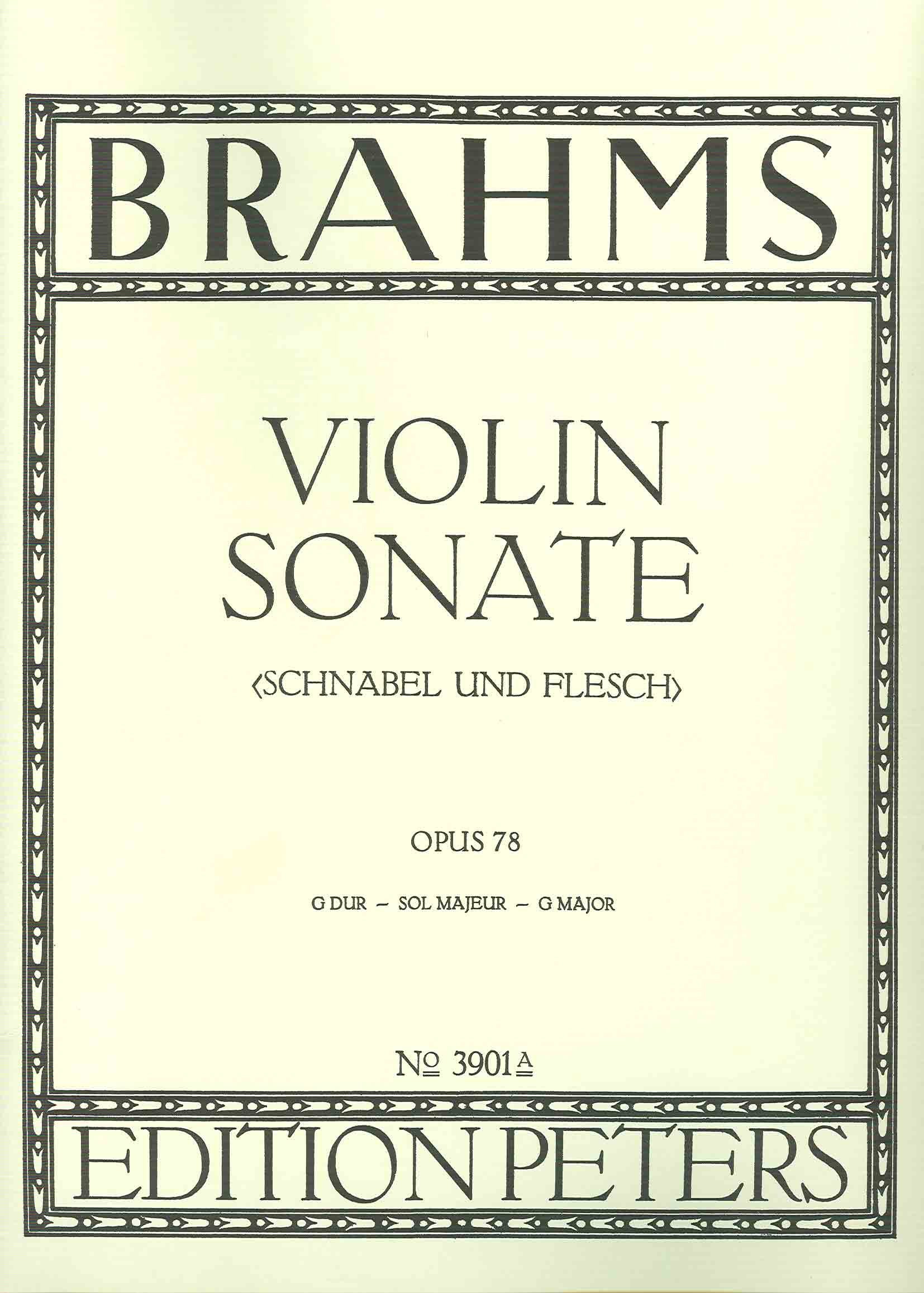 BRAHMS - Sonata Op. 78 en Sol Mayor para Violin y Piano (Flesch/Schnabel) book