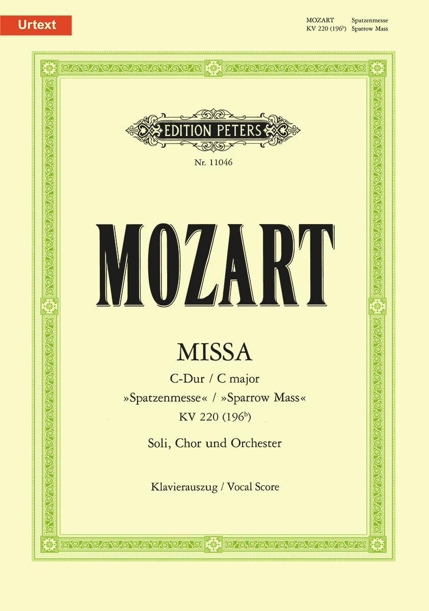 Missa C-Dur KV 220 "Spatzenmesse": Sparrow Mass (Edition Peters) Sheet Music