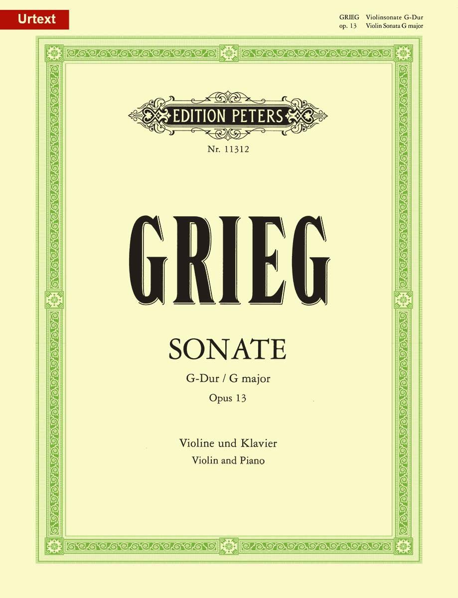 Violin Sonata No. 2 in G Op.13: Based on Edvard Grieg Complete Edition (Edition Peters) Sheet Music