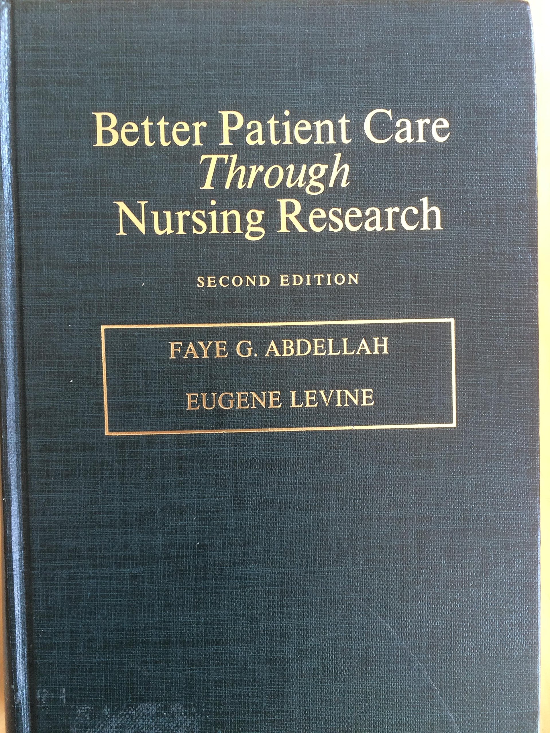 Better Patient Care Through Nursing Research book