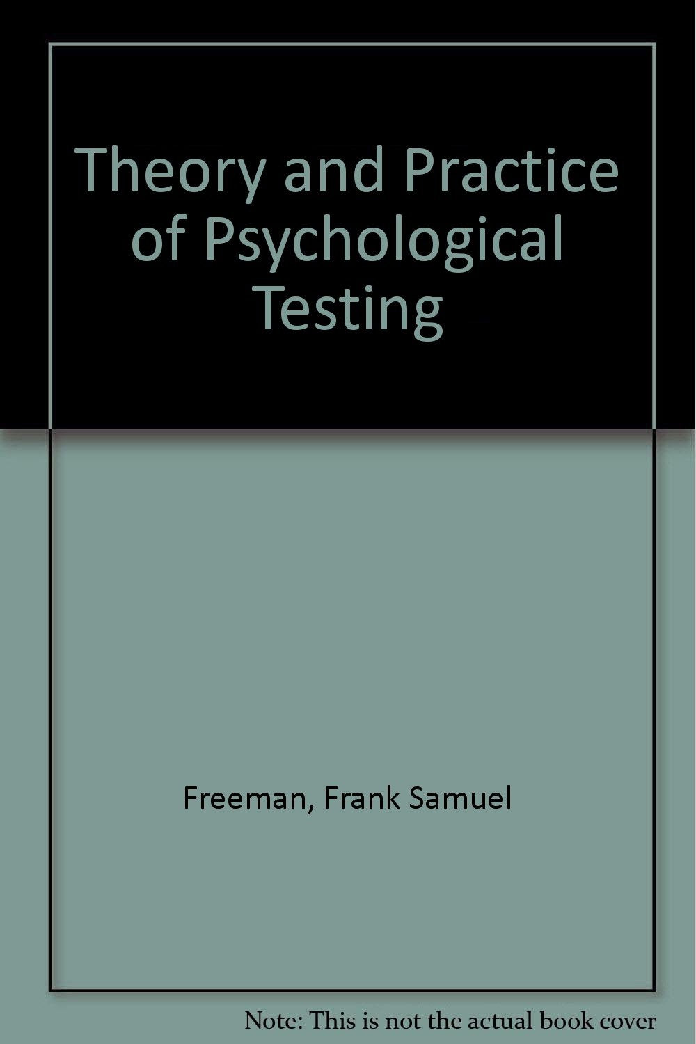 Product Image: Theory and Practice of Psychological Testing