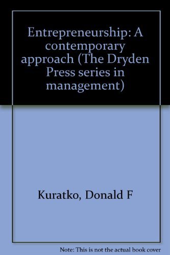 Entrepreneurship: A contemporary approach (The Dryden Press series in management) Books