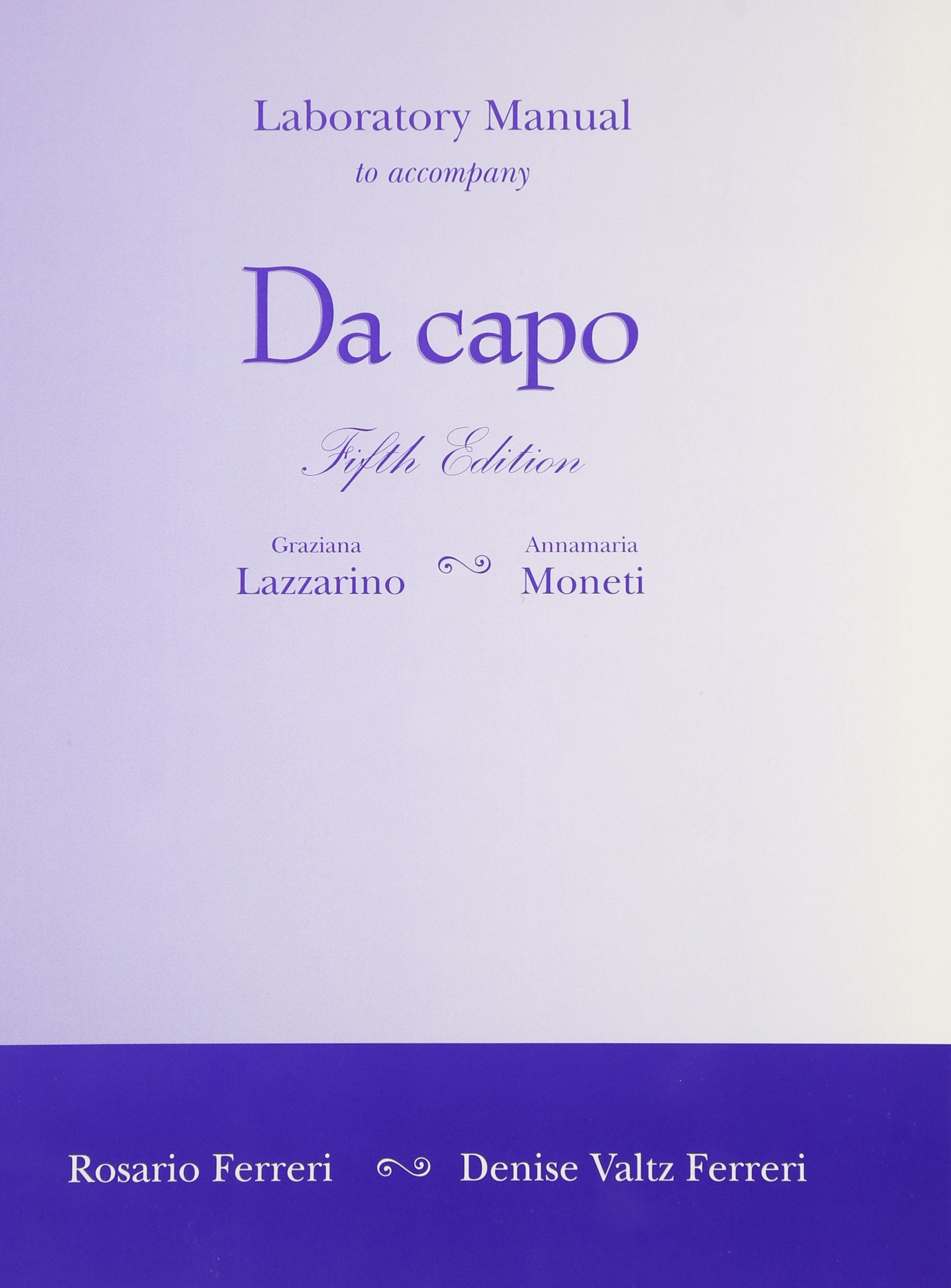 Da Capo: An Italian Review Grammar Foreign Languages ​​& Dictionaries
