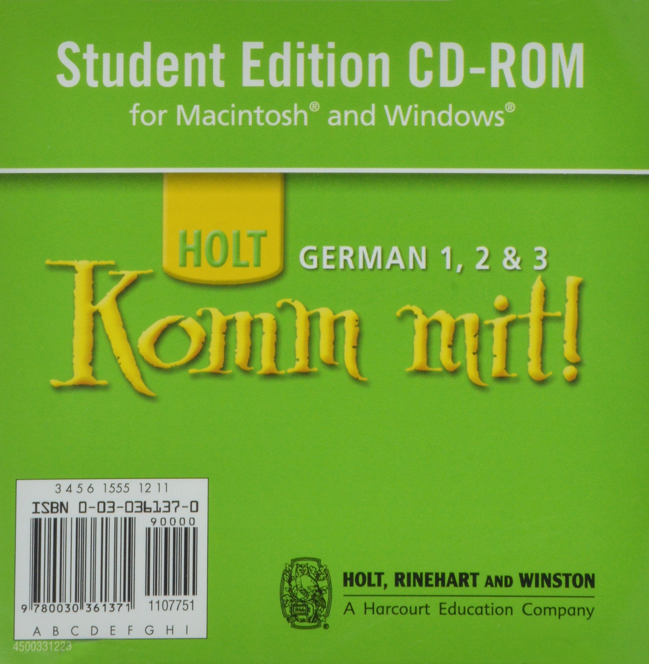 Komm Mit!: Student Edition CD-ROM Levels 1-3 2003 Education