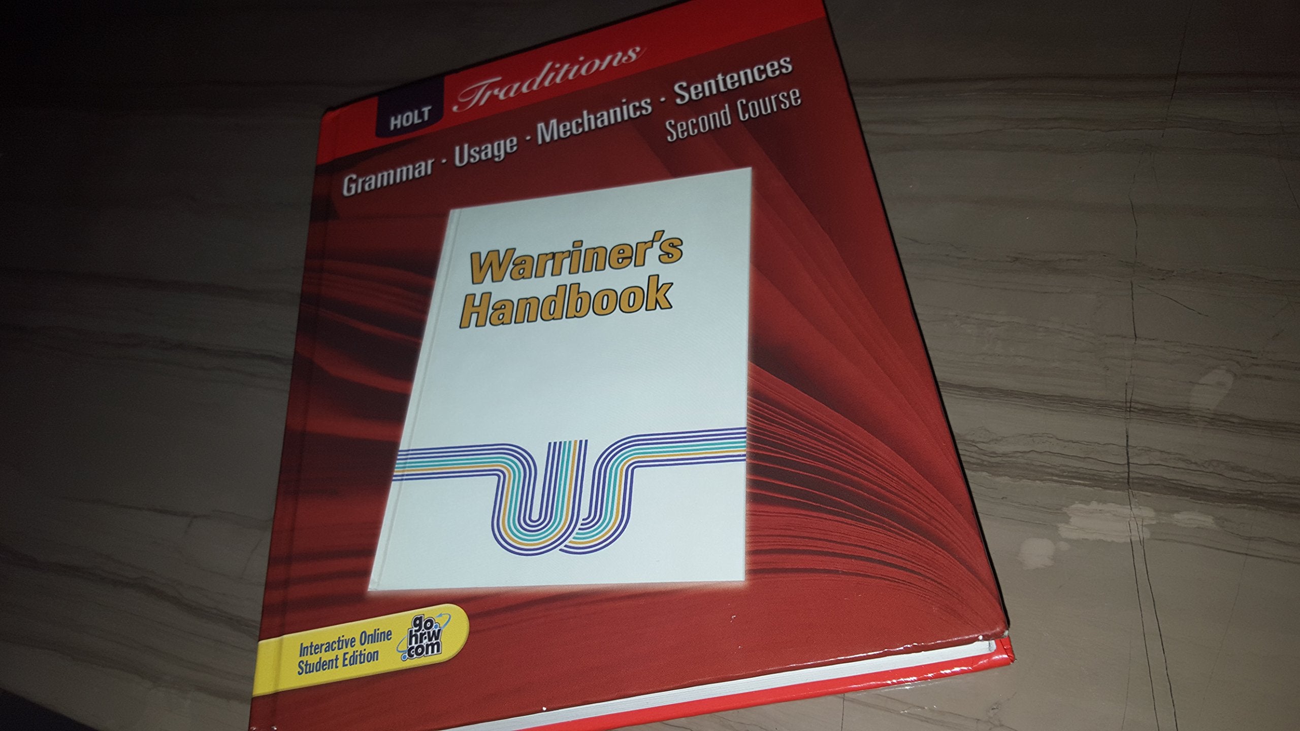 Holt Traditions Warriner's Handbook: Student Edition Grade 8 Second Course 2008: Second Course : Grammar, Usage, Mechanics, Sentences Film, Art & Culture