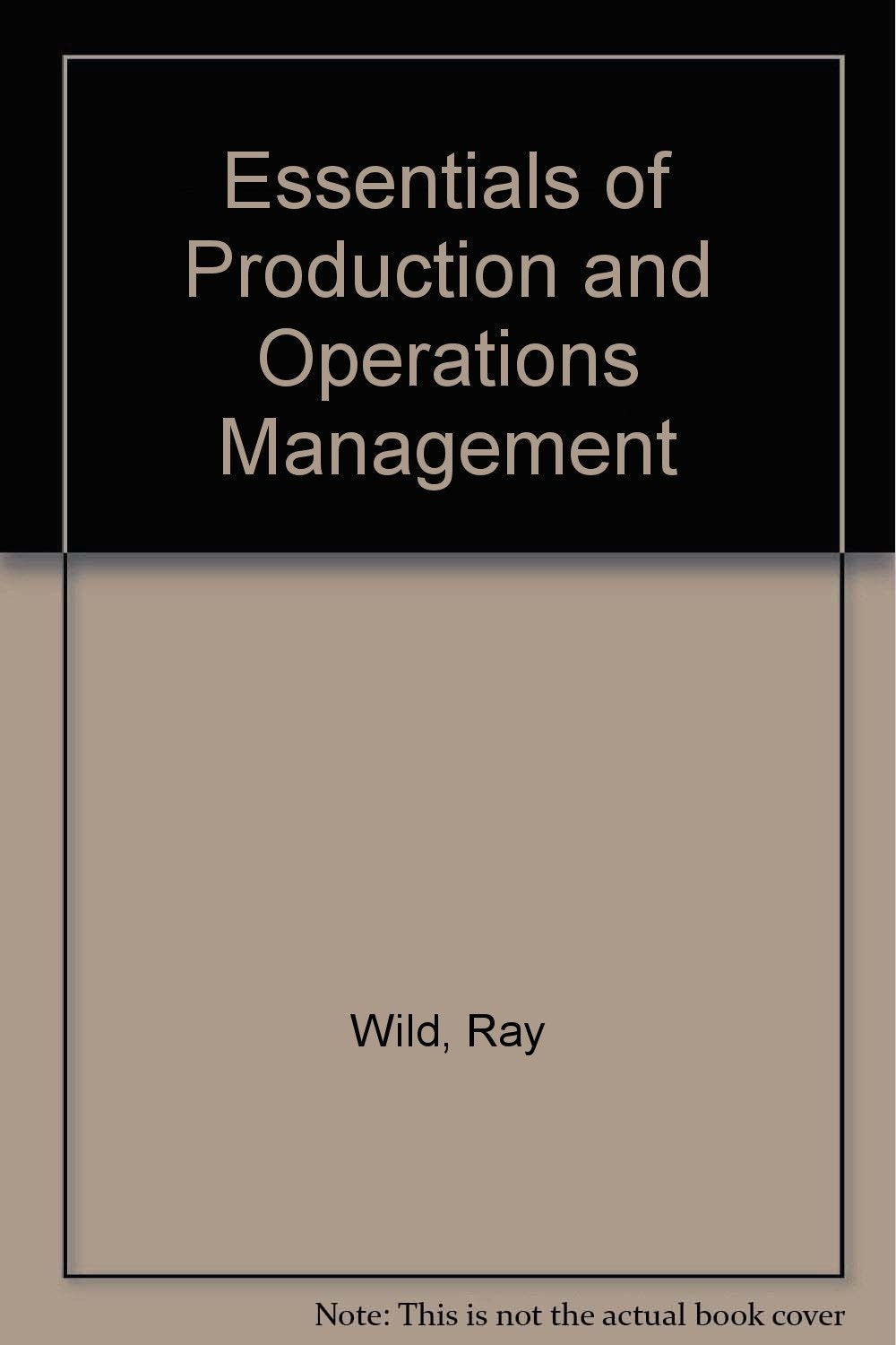 Essentials of Production and Operations Management Books