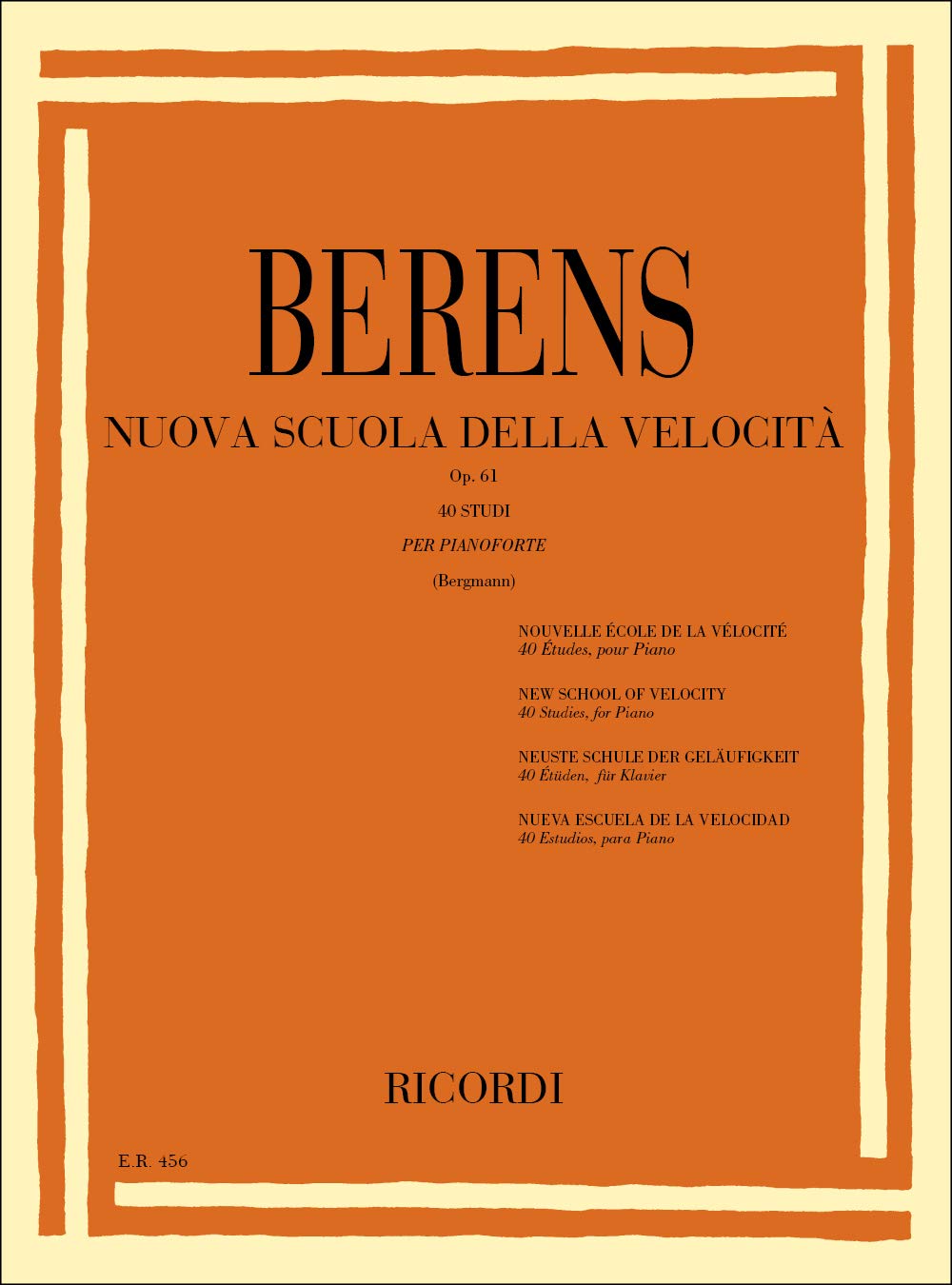 BERENS - Escuela de la Velocidad Op.61 para Piano Books