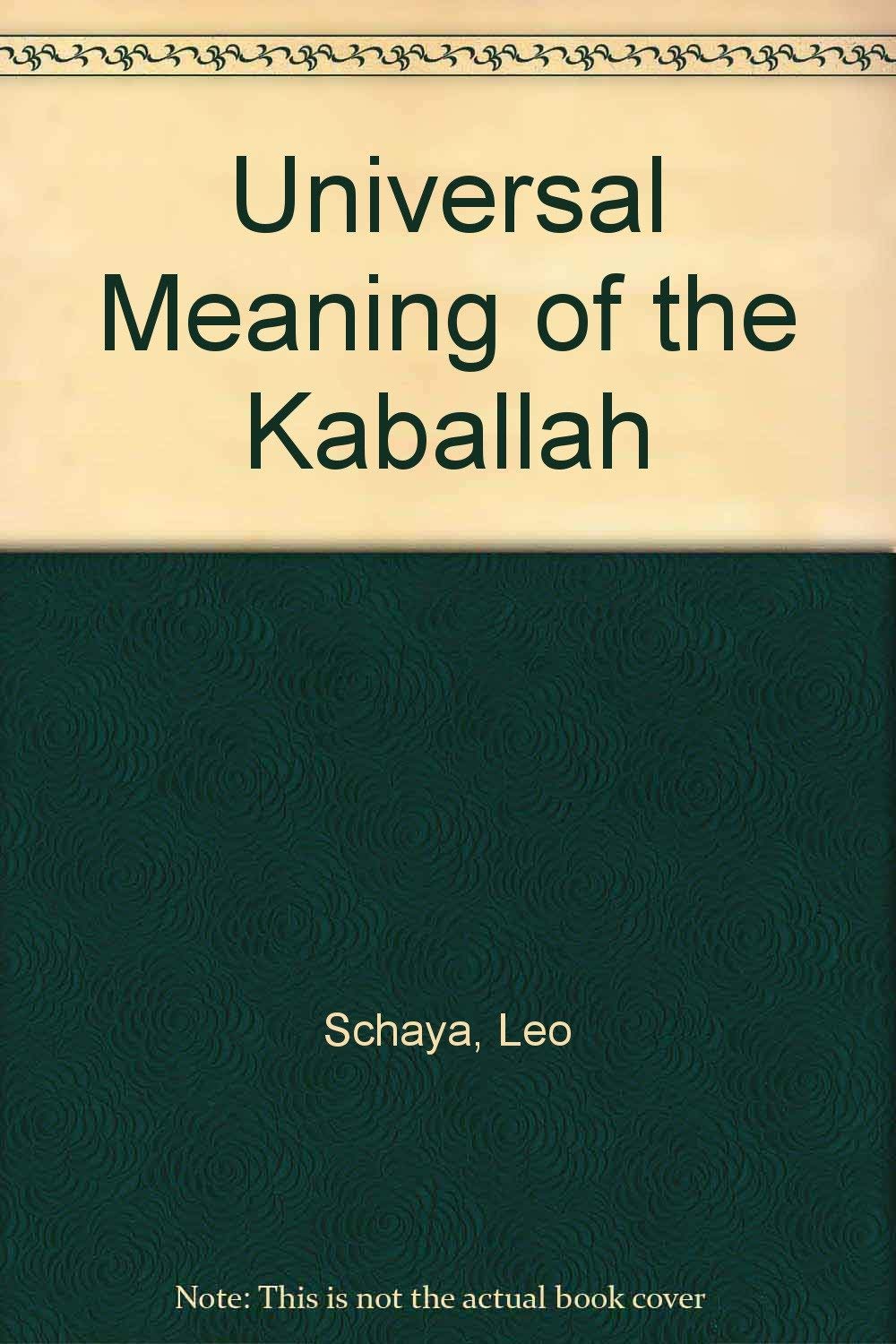 Universal Meaning of the Kaballah book