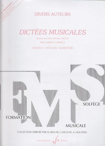 DICTEES MUSICALES VOLUME 3 - ELEVE Sheet Music