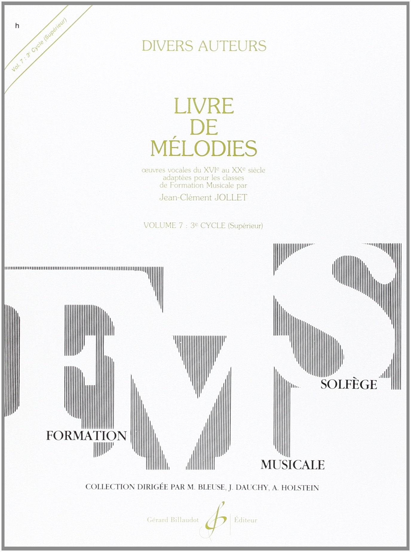 LIVRE DE MELODIES VOLUME 7 Sheet Music