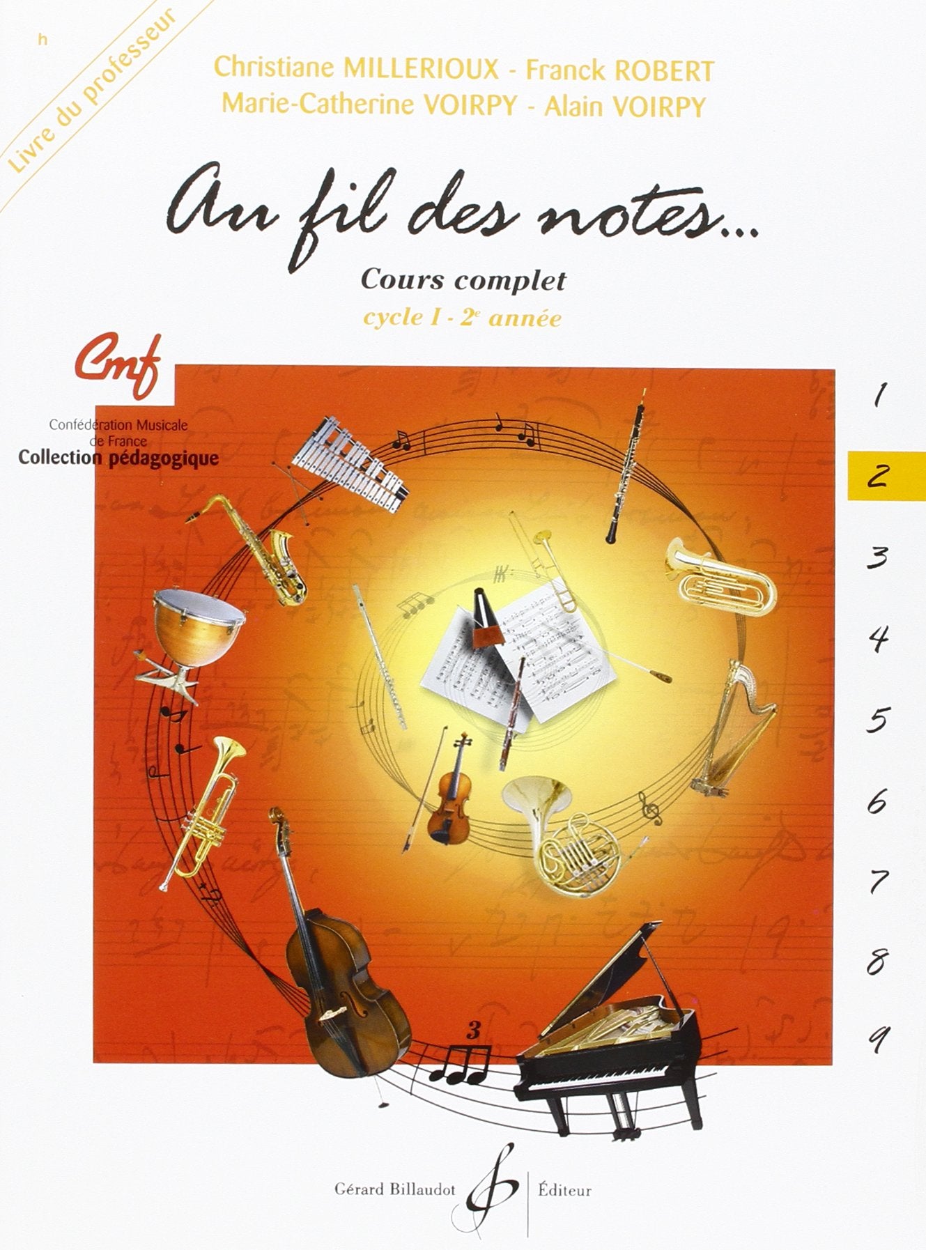 AU FIL DES NOTES VOLUME 2 - LIVRE DU PROFESSEUR Sheet Music